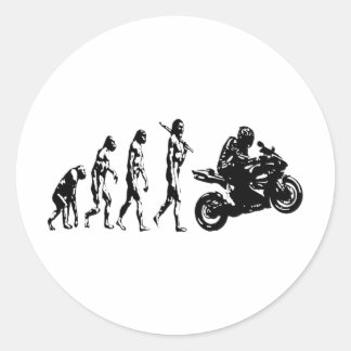 evolution bike classic round sticker