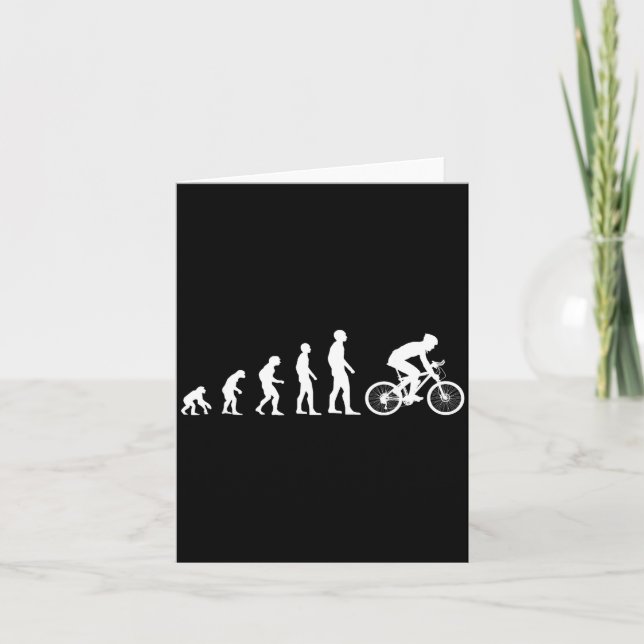 Evolution Bike Man Humour Cyclist Funny  Card (Front)