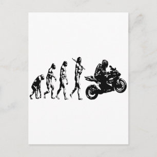 evolution bike postcard