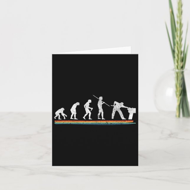 Evolution Billiards Funny Vintage  Card (Front)