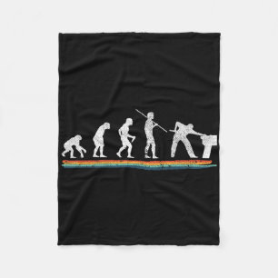 Evolution Billiards Funny Vintage Fleece Blanket