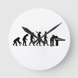 Evolution Billiards Round Clock