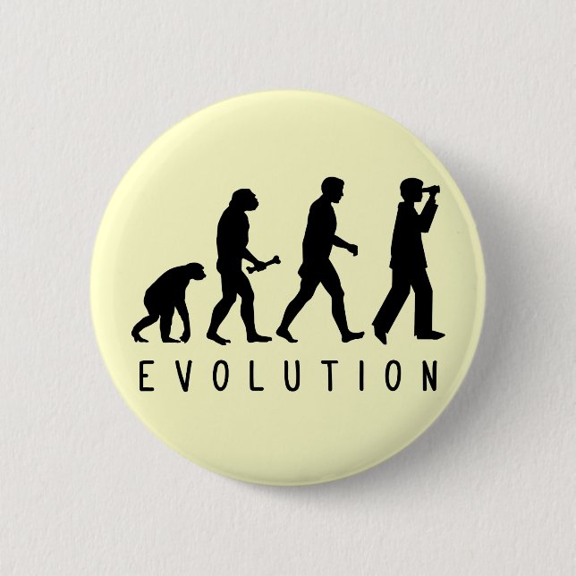 Evolution: Birder 2 Inch Round Button (Front)