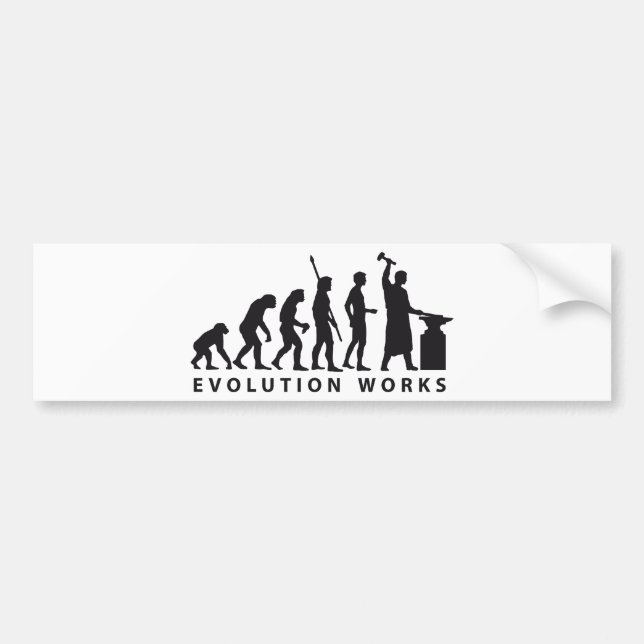 evolution blacksmith bumper sticker (Front)