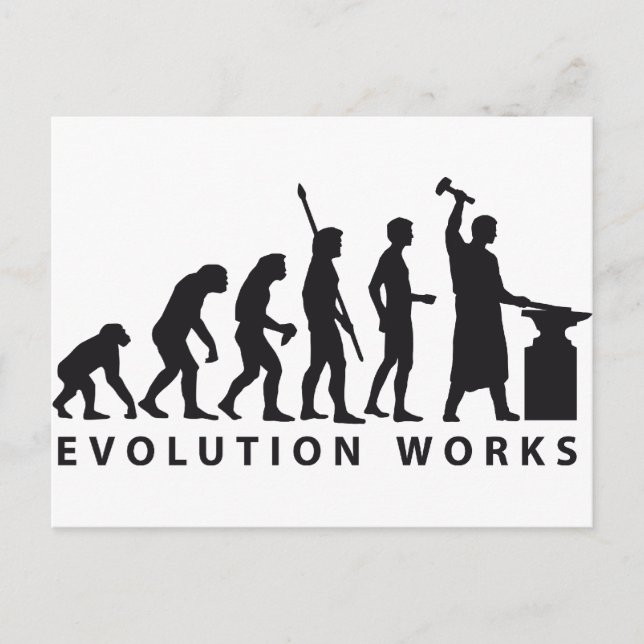 evolution blacksmith postcard (Front)