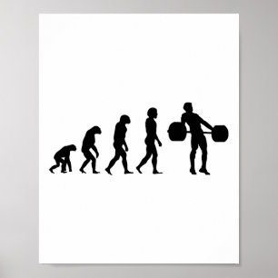 Evolution Bodybuilder Weightlifting Weight Weightl Poster
