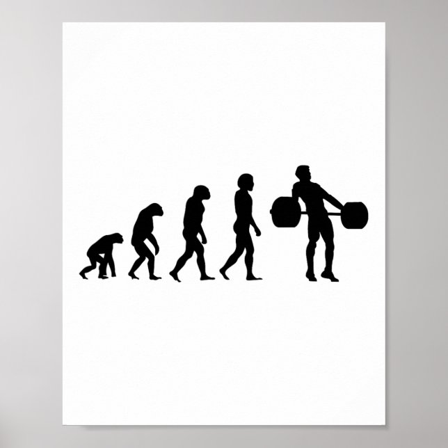 Evolution Bodybuilder Weightlifting Weight Weightl Poster (Front)