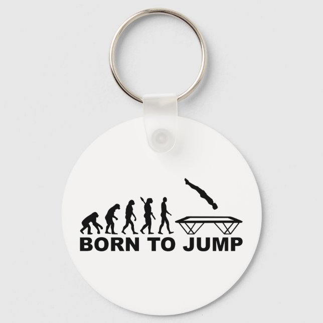Evolution born to jump trampoline keychain (Front)