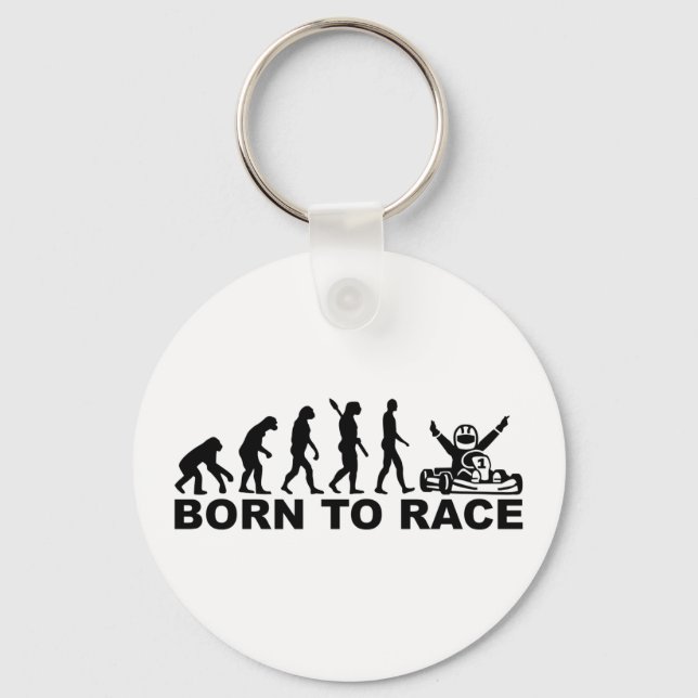 Evolution born to race Kart Keychain (Front)