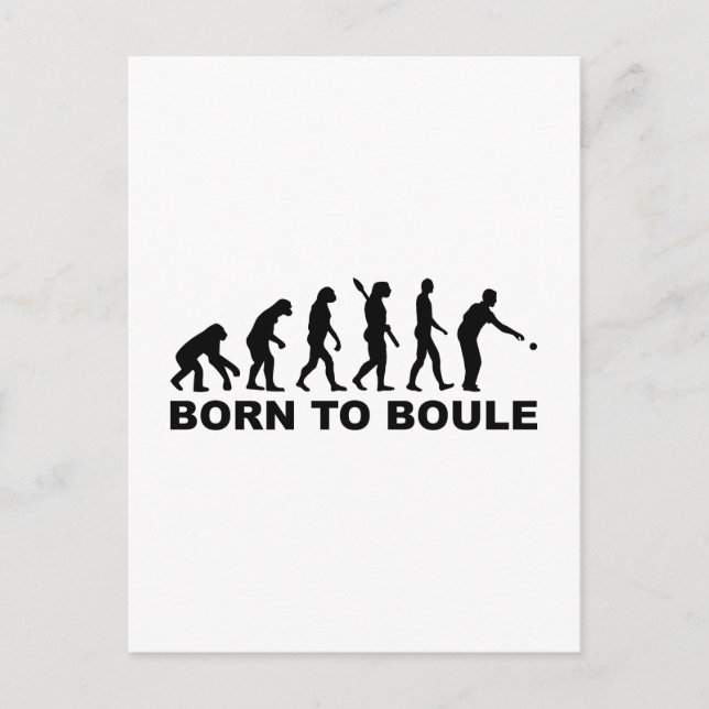 Evolution Boule Petanque Postcard (Front)