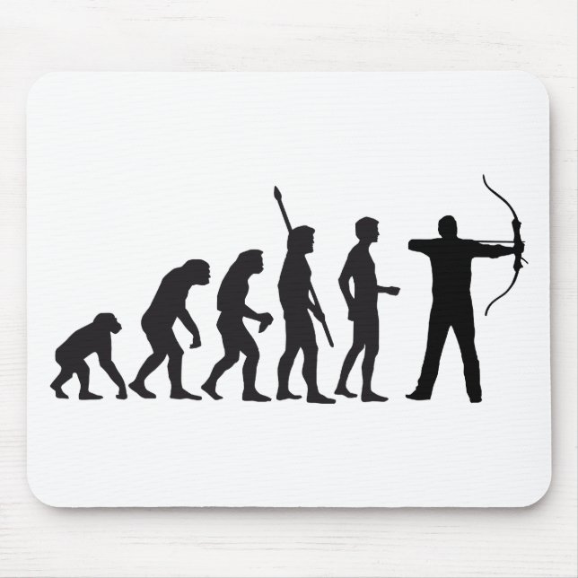 evolution bow and arrow mouse pad (Front)