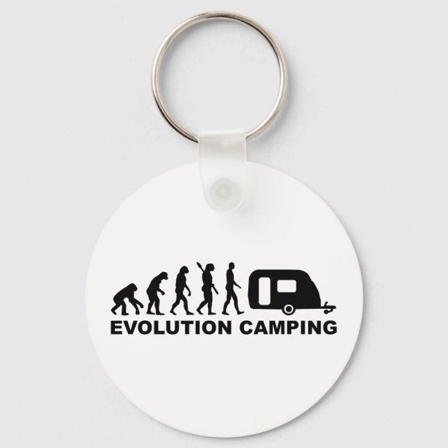 Evolution camping caravan keychain (Front)