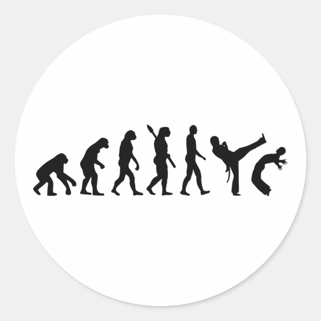 Evolution Capoeira Classic Round Sticker (Front)