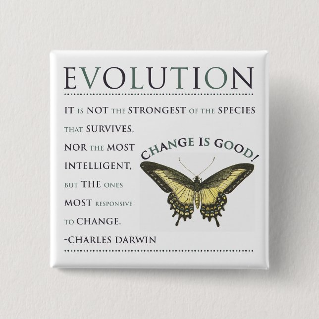 Evolution Change 2 Inch Square Button (Front)