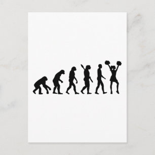 Evolution Cheerleader Postcard
