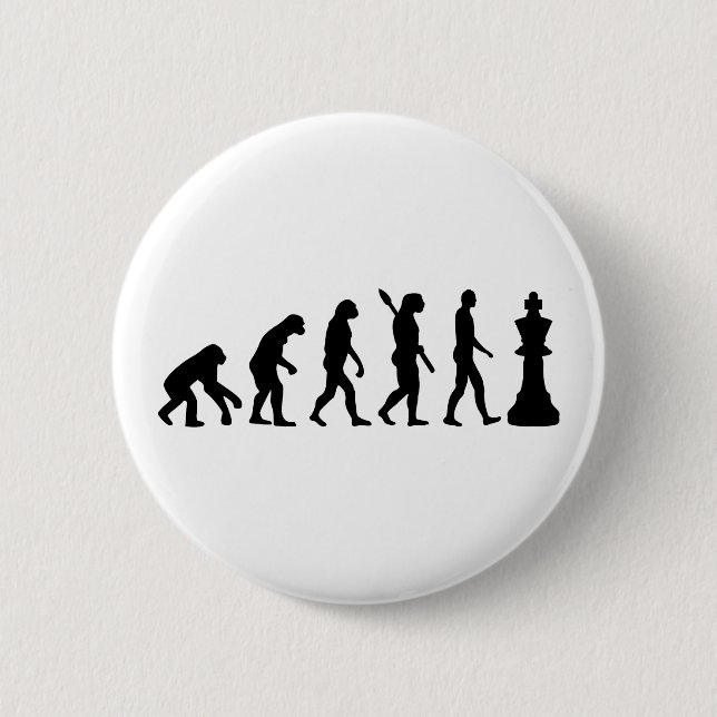 Evolution Chess king 2 Inch Round Button (Front)