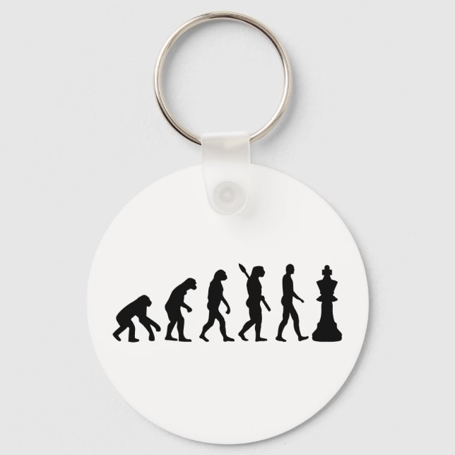 Evolution Chess king Keychain (Front)