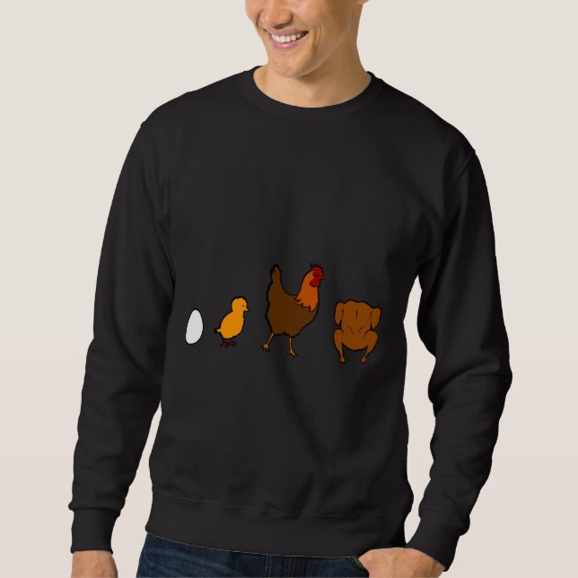 Evolution Chicken   Sweatshirt (Front)