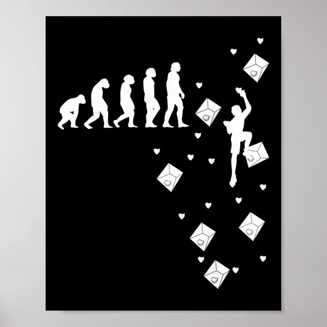 Evolution Climbing Sport Climbing Bouldering Climb Poster (Front)