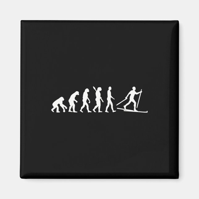 Evolution Cross-country Skiing  Magnet (Front)