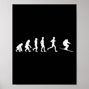 Evolution Cross Country Skiing Winter Sports Biath Poster