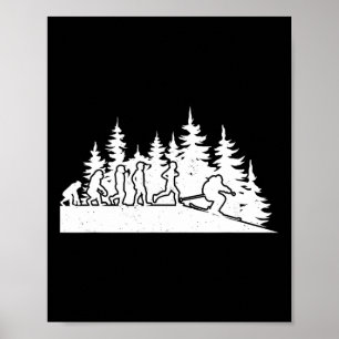 Evolution Cross Country Skiing Winter Sports Biath Poster