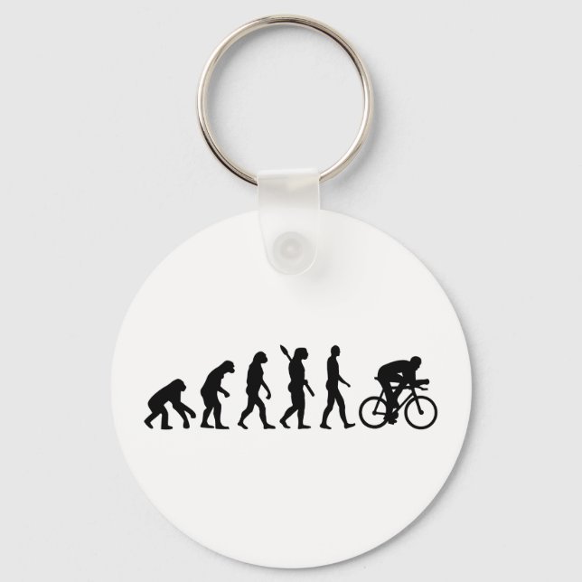 Evolution cycling bicycle keychain (Front)
