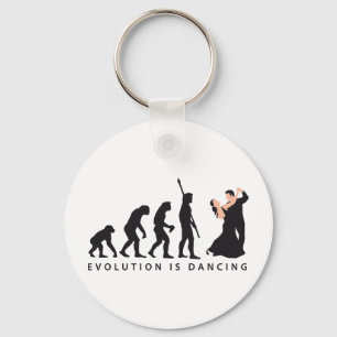 evolution dancing couple keychain