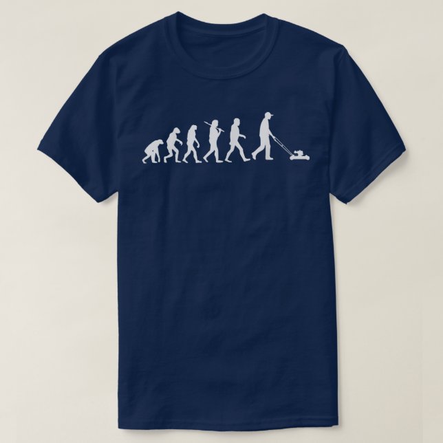 Évolution de l'homme tondeuse de pelouse tshirt to (Design devant)