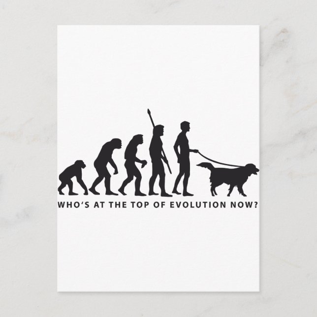 evolution dog postcard (Front)