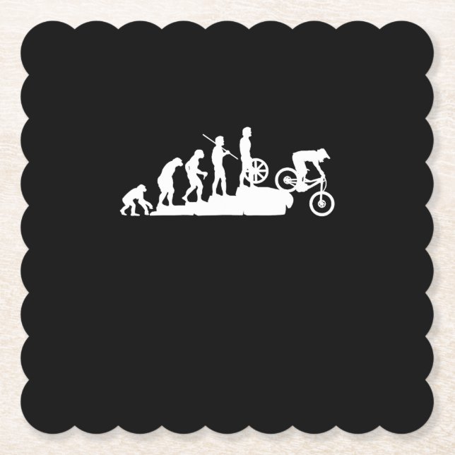 evolution downhill mountain bike mountain paper coaster (Front)