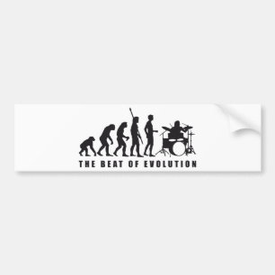 evolution drummer bumper sticker