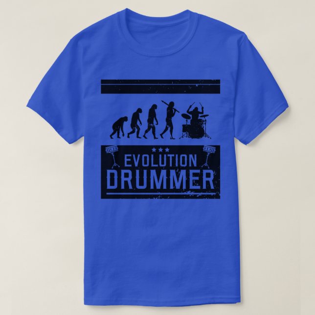 Evolution Drummer Drums Musician (1) T-Shirt (Design Front)