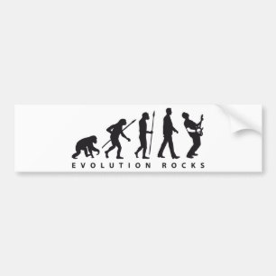 evolution e-guitar rock bumper sticker