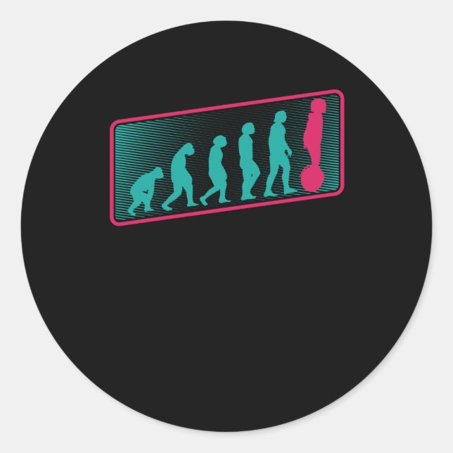 Evolution E Unicycle EUC Monowheel Classic Round Sticker (Front)