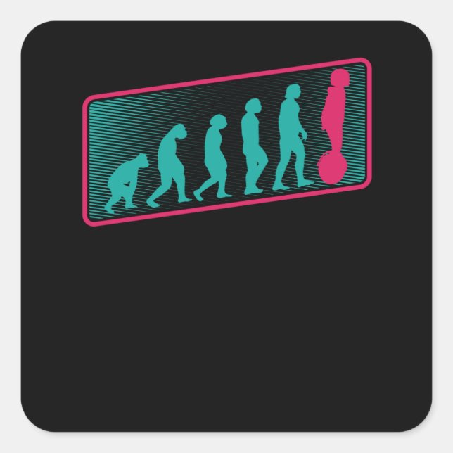 Evolution E Unicycle EUC Monowheel Square Sticker (Front)