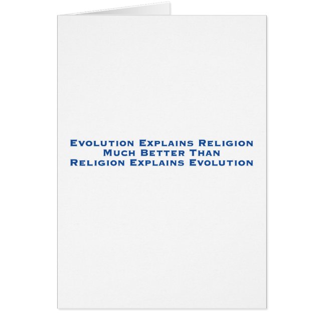 Evolution Explains Religion (Front)