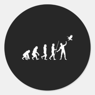 Evolution Falconer Falcon Falconry Falcons Hunting Classic Round Sticker