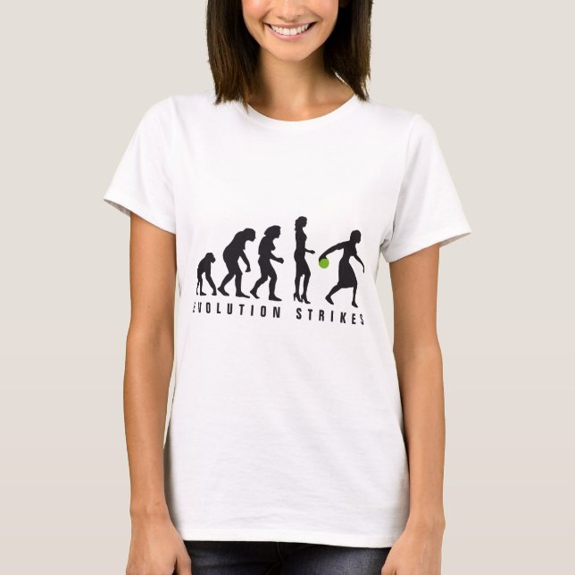 evolution female bowling T-Shirt (Front)