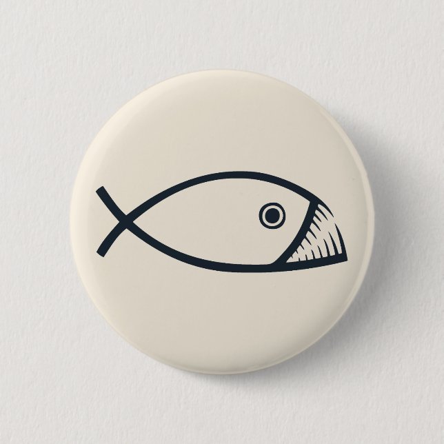 Evolution Fish 2 Inch Round Button (Front)