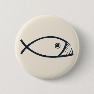 Evolution Fish 2 Inch Round Button