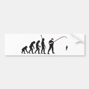 evolution fishing bumper sticker