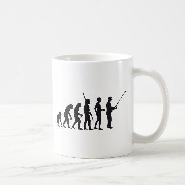 evolution fishing coffee mug (Right)