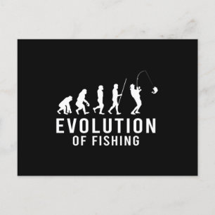 Evolution Fishing Fish Fisherman Angling Fisher Gi Postcard