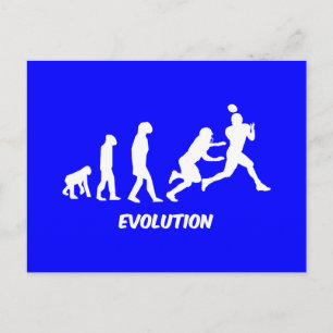 evolution football postcard