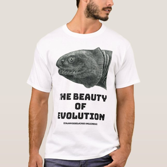 Evolution Frilled Shark Beauty T-Shirt (Front)