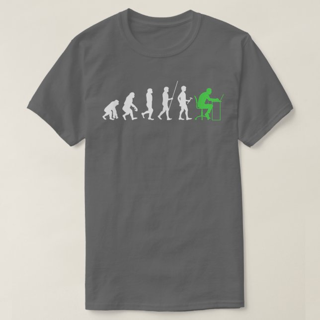 Evolution funny nerd science for a Tech Support IT T-Shirt (Design Front)