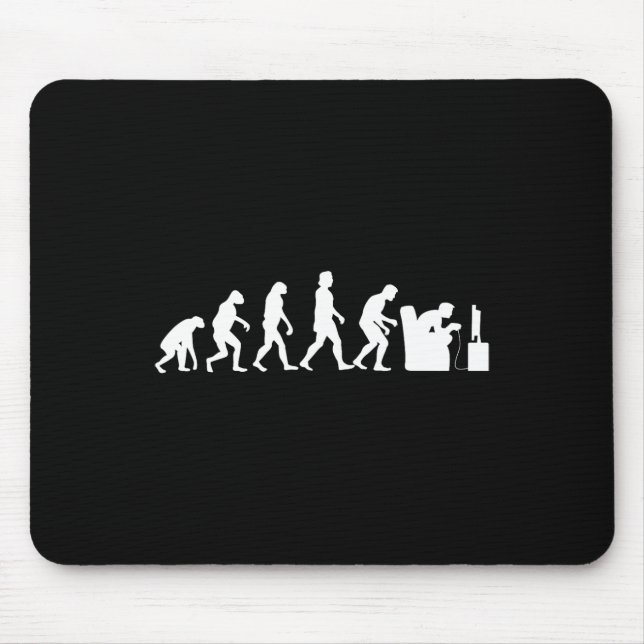 Evolution Funny Retro Video Game Gamer Nerd Gift 1 Mouse Pad (Front)