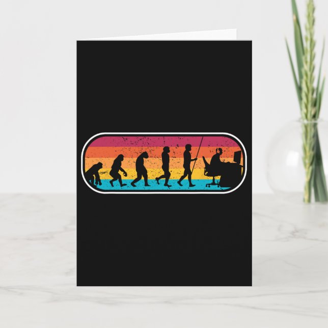 Evolution Gamer Computer Freak Geek Nerd Pc Game  Card (Front)