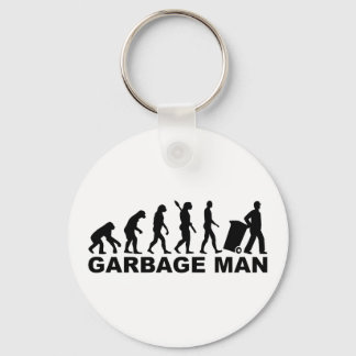 Evolution garbage man keychain